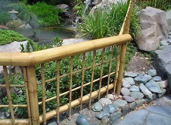 Simple Bamboo Fence around Our Koi Pond with protective animal screen ...