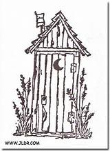 Outhouse Drawings Sketch Coloring Page sketch template