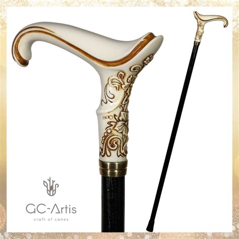 Elegy Elegant Pretty Walking stick cane white Ivory color #huntingfoto #skullcollection #fashion ...