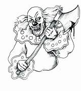 Scary Clown Coloring Pages At GetColoringscom  Free printable sketch template