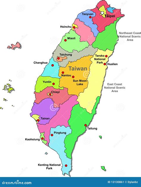 Taiwan Map Cartoon Vector | CartoonDealer.com #13130861