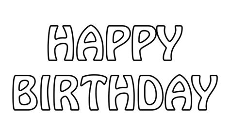 Happy Birthday Text Outline Free Stock Photo - Public Domain Pictures