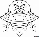 Easy Alien Spaceship Coloring Page  Drawing Guides sketch template