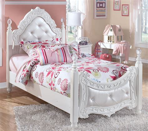 Exquisite Twin Poster Bed by Signature Design by Ashley | Girls bedroom furniture, Bedroom set ...