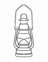 Camping Lantern Coloring Page sketch template