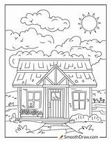 35 House Coloring Pages Free Printables  Smooth Draw sketch template