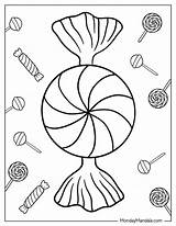 Peppermint Candy Coloring Page sketch template