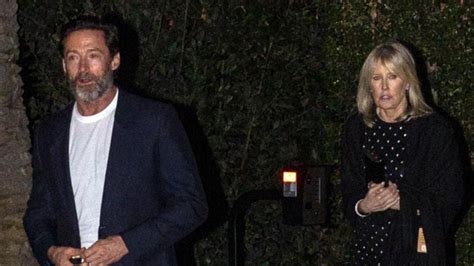 Hugh Jackman spotted leaving New York City dinner party with mystery ...