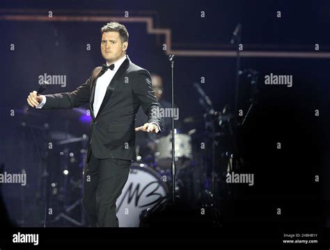 Michael Buble live in concert at the O2 Arena in London Stock Photo - Alamy