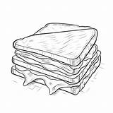Grilled Cheese Sandwich coloring Page – Coloring Corner sketch template