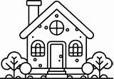 House coloring page Illustration home colouring For Kids  sketch template