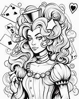Queen Of Hearts Coloring Pages sketch template