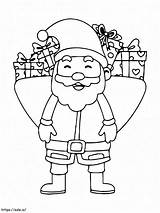 Smiling Santa Claus Coloring Page sketch template