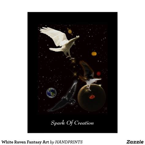 White Raven Fantasy Art Poster | Zazzle | Poster art, Fantasy art, Art