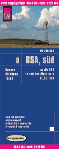 Buy South USA Road Map (1st Edition) by Reise Know-How (2008) – The Chart & Map Shop