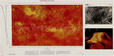 1990 MAP OF Venus | Topographic Map of Venus | Planet Venus | Venus Wall Art | P $33.99 - PicClick