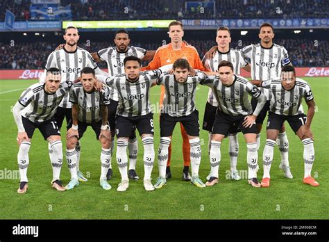 Naples, Italy. 13 Jan, 2023. Juventus FC team during the Serie A TIM match between SSC Napoli ...