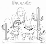 Peruvian Flag Coloring Page Pages sketch template