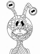 Alien Monster coloring Page  ColouringPages sketch template