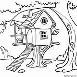 Cozy Treehouse With A Swing Coloring Page  Pagescom sketch template