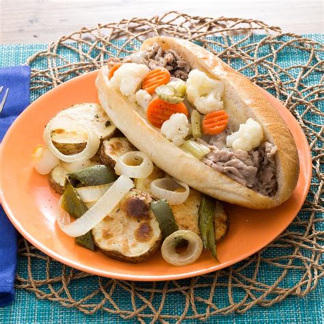 Recipe: Chicago-Style Italian Beef Sandwiches with Roasted Vegetables & Giardiniera - Blue Apron