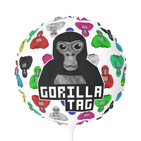 Gorilla Tag Party Balloon With Stick and Stand Colorful - Etsy