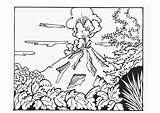 Free Volcano Coloring Pages sketch template