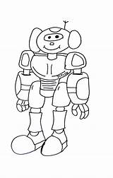 Robot Coloring Sheet Pages sketch template