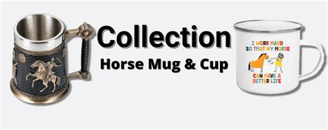 two coffee mugs with horses on them and the words collection horse mug ...