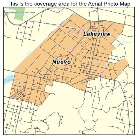 Aerial Photography Map of Nuevo, CA California