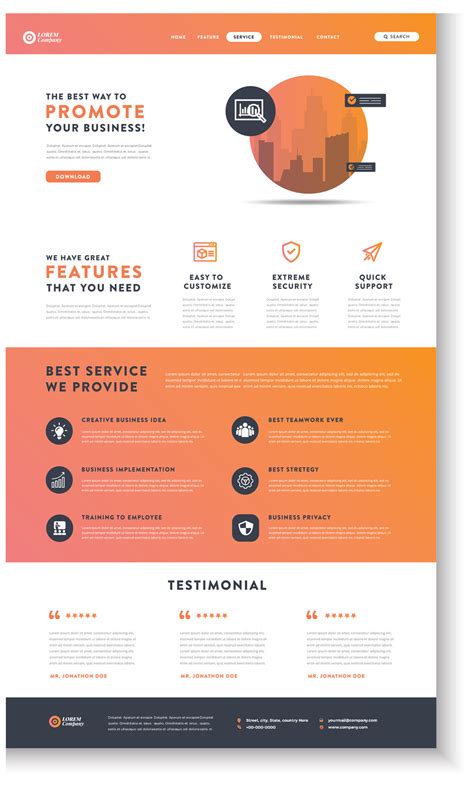 Wordpress landing page design 36119873 Vector Art at Vecteezy