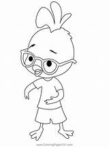 Standing Chicken Little Coloring Page For Kids  Free sketch template