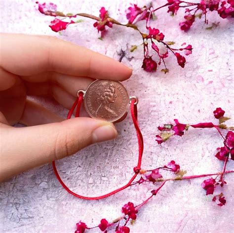 Handmade rose gold coin bracelet 1979, 44th Bi... - Folksy