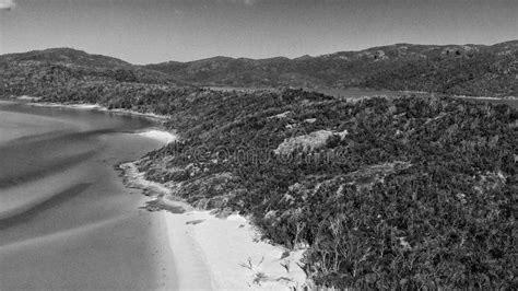 Panoramic Aerial View of Whitehaven Beach in Queensland, Australia ...