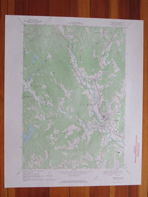 Farmington Maine 1971 Original Vintage USGS Topo Map: (1971) Map | RareMapsandBooks