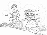 Jack And Jill Nursery Rhyme Coloring  Play Free Game Online sketch template