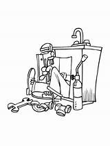 Plumber coloring Pages sketch template