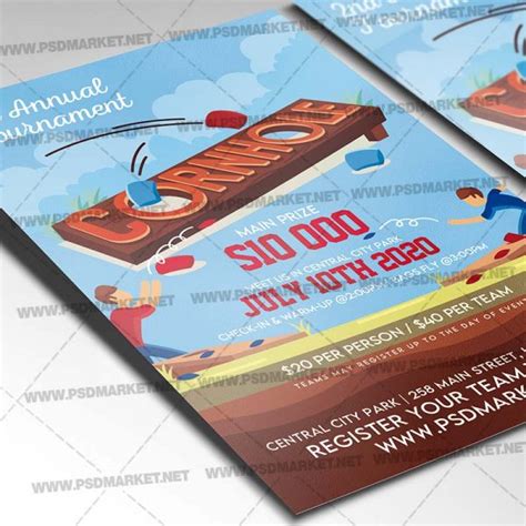 Download Annual Cornhole TournamentTemplate - Flyer PSD | PSDmarket