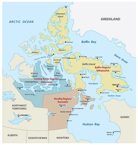 Nunavut Map Of Islands