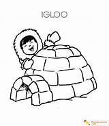 Eskimo Igloo House Coloring Page Sketch sketch template