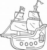 Pirate Ship Coloring Page  Free Clip Art sketch template