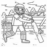 Premium Vector  Cricket Player Hitting The Ball Isolated Coloring sketch template