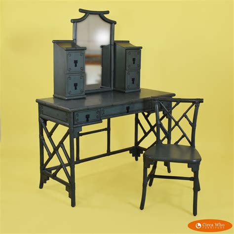 Green Pagoda Desk/Vanity w/Chair | Circa Who
