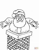 Santa Stuck In The Chimney coloring Page  Free Printable Coloring Pages sketch template