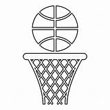 Basketball Net Coloring Page sketch template
