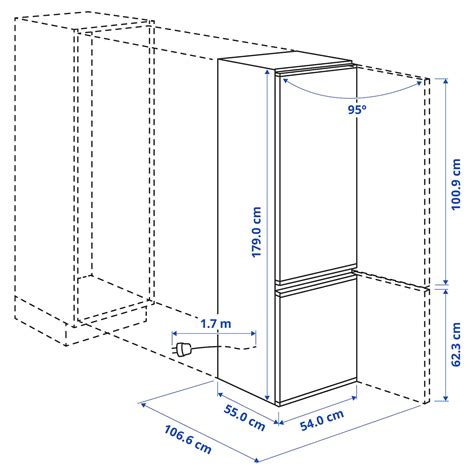 SUPERKALL fridge/freezer No Frost/white integrated - IKEA