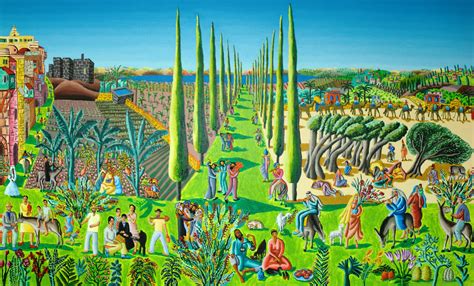 raphael perez after reuven rubin naive art paintings landscape artworks painting by israeli ...