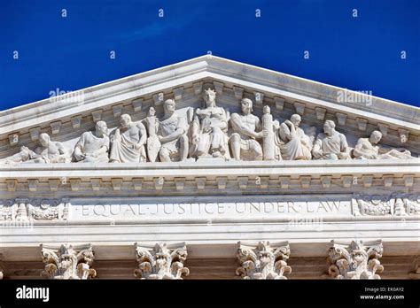 US Supreme Court Statues Facade Capitol Hill Washington DC Stock Photo - Alamy