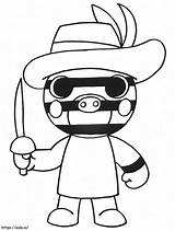 Zizzy Piggy Roblox coloring Page sketch template