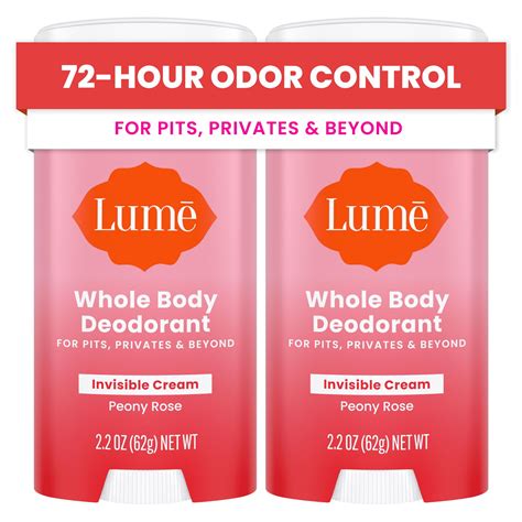 Lume Deodorant Cream Stick - Underarms and Private Parts - Aluminum-Free, Baking Soda-Free ...